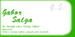 gabor salga business card